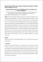 Software defined wireless sensor networks application opportunities for  efficient network management: A survey - ScienceDirect